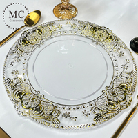 Assiettes rondes vintage en plastique pour dîners, assiettes de réception de mariage, assiettes pour la mise en place de la table