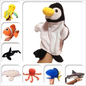 Marionetas <span class=keywords><strong>de</strong></span> mano <span class=keywords><strong>de</strong></span> animales marinos, juguete <span class=keywords><strong>de</strong></span> felpa, tiburón - Product Image 3