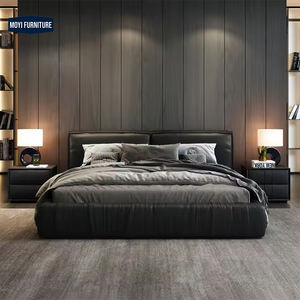 Camas dobles de lujo <span class=keywords><strong>Queens</strong></span> Muebles de dormitorio Marco de cama King Marco de cama de cuero - Product Image 6