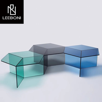 Personnalisation en usine Ensembles de meubles de salon design italien Cadre en acrylique Tables basses centrales Table basse de luxe