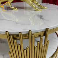 Table basse ronde en marbre, ensemble de 4 pièces, moderne et bon marché, meubles de salon de haute qualité, en acier inoxydable, couleurs or