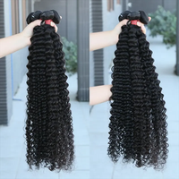 Extensions de cheveux humains vierges chinois Remy 15A, ondulation profonde, double trame, à tisser, lot en vrac, 100% non traités