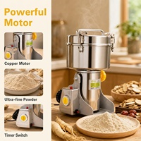 Mesin Penggiling Bumbu Elektrik Multifungsi Rumah Tangga untuk Kopi, Rempah, dan Herbal, Kapasitas 800g, Bahan Stainless Steel