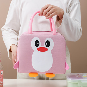 Fabrieksgroothandel Nieuwe Schattige Pinguïn Studenten Kantoorpersoneel Picknick Geïsoleerde Oxford Vilt Lunchbox Tas - Product Image 3