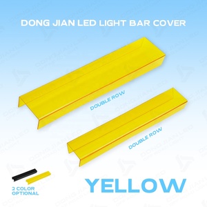 Barre lumineuse LED tout-terrain 4x4, à rangée simple ou double, avec couvercles de protection noirs et jaunes, accessoires de conduite pour voiture, camion, Jeep, UTV, caravane - Product Image 4