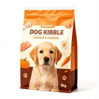 Pochette personnalisée à fermeture éclair pour aliments pour chiens, emballage pour aliments pour animaux de compagnie, sac en plastique imprimé résistant à l'humidité