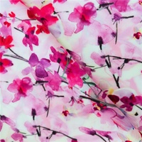 Tissu en Polyester extensible pour la robe, motif floral, impression numérique, 1 pièce
