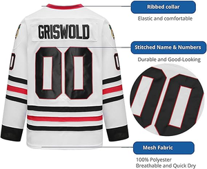 Maillot de hockey personnalisé pour homme adulte, service OEM, séchage rapide, 100 % polyester, logo d'équipe imprimé devant/dedans, respirant, échantillon en 7 jours - Product Image 4