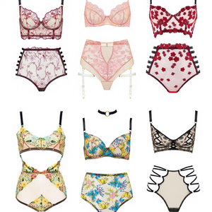 Conjunto de Lencería <span class=keywords><strong>Sexy</strong></span> para Mujer Madura a Precio Bajo al <span class=keywords><strong>por</strong></span> Mayor, Conjunto de Sujetador y Braguitas de Color Liso con Malla Transparente - Product Image 2