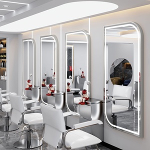 Espejo de Salón de Vidrio de Una Sola Cara con Luces LED, Diseño Moderno y Elegante para Salones de Belleza, Peluquerías y Maquillaje - Product Image 3