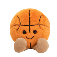 Porte-clés en peluche brodé de dessins animés (football, basketball, tennis, baseball, billard) – Cadeau amusant en coton PP, hauteur 13 cm