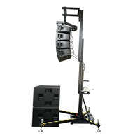 Soporte de elevación de alta calidad para altavoces de torre Line Array con manivela para suelo