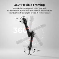 Support de bras magique à rosette Prime Focus 12 pouces 360° °   Bras à friction variable réglable 5KG Weight Bear Magic Grip VS Manfrotto 244 143A