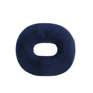 <b>Round</b> Inflatable Plush Seat <b>Cushion</b> Blue Solid Shape For Elderly Portable Comfortable Support - Product Image 2