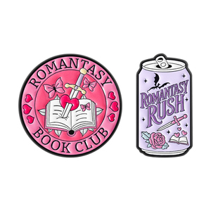 Romantische Boekenclub Broche Emaille Pins Op Maat Romantische Rush Can Juice Broches Rugzak Reversbadge Sieraden Cadeaus voor Vrienden - Product Image 1