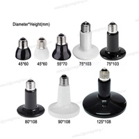 Lampe chauffante pour poulets et reptiles de 55 mm, émetteur de chaleur céramique infrarouge lointain, ampoule chauffante en céramique