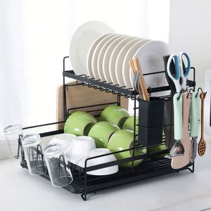 3-Tier Dish Drying <b>Rack</b> With Kitchen Utensil Drainer <b>Plate</b> <b>Rack</b> Kitchen Organizer - Product Image 4