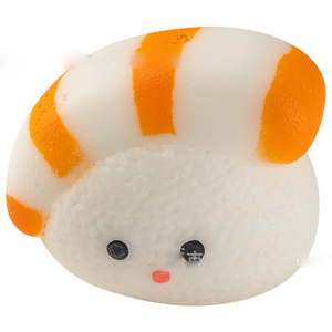 BSCI Factory Direct Custom Logo Pu Squeeze Japan Squishy Tiny Small Sushi Soft Toys Plush Toy - Product Image 1