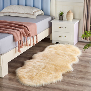 Sample Support Custom 2P Soft Faux Wool Floor MAT Washable Living Room Area Rugs Sets with Home Decor Fake Sheepskin Fur <strong>Carpets</strong> - Product Image 4