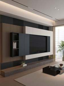 2025 Luxury Style Modern Solid Wood <b>TV</b> Cabinet Hot Living Room <b>TV</b> <b>Stand</b> with <b>Glass</b> Simple Home Wall Storage Unit - Product Image 5