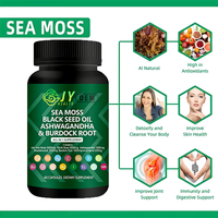 Capsules de supplément personnalisées OEM ODM à base de mousse de mer, huile de nigelle, ashwagandha, racine de bardane et vinaigre de cidre de pomme, marque privée, 60 unités