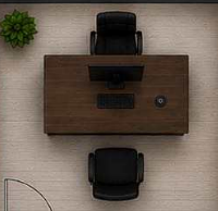 Bureau de direction avec tiroir épaissi, table de travail pour employés, chaise et bureau combinés, bureau moderne de luxe léger en PVC