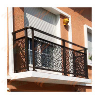 Systèmes de main courante d'escalier en acier corten en aluminium découpé au laser en métal personnalisé incurvé moderne conceptions de garde-corps de balcon