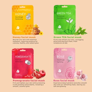 Nieuw Vitamine C Fruit Gezichtsvel Masker 25Ml Aloë & Roos Hydraterende Krimpende Poriën Repareren Verstevigende Monstergrootte Private Label - Product Image 2
