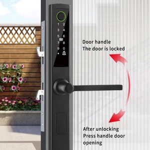 Serrure de porte intelligente Tuya Glomarket, étanche, en aluminium, avec empreinte digitale numérique pour portes en bois et en acier, connectivité Wi-Fi Cloud - Product Image 5