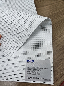 Tissu en maille <span class=keywords><strong>enduit</strong></span> de PVC résistant aux UV, imprimé recto-verso, imperméable et antistatique pour les enveloppements d'échafaudages, les façades de bâtiments et les clôtures - Product Image 4