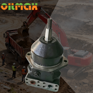 Motor de ventilador de pistón hidráulico 11411370 OM-A10FE37-L con eje roscado para sistema de refrigeración de radiador de maquinaria de construcción - Product Image 1