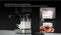 Machine à café expresso électrique programmable professionnelle OEM, fabriquée en Italie, pour usage domestique, avec mousseur à lait automatique à froid