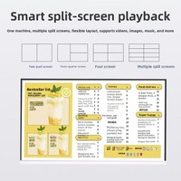 Écran LCD de comptoir 21,5 et 23,8 pouces, support d'affichage numérique Android pour menu, panneau d'exposition, moniteur d'affichage publicitaire numérique
