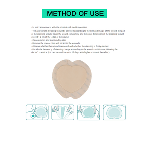 Perawatan luka canggih Sacrum pembalut luka meningkatkan kenyamanan bedah bantalan busa silikon 18x18cm bersertifikat CE - Product Image 5