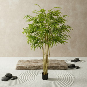 Albero di Bambù Artificiale Ecologico con Foglie in Plastica per Decorazioni Natalizie <span class=keywords><strong>e</strong></span> Pasquali - Product Image 1