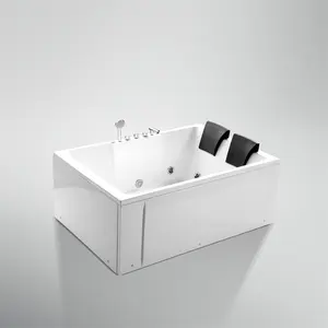 Factory wholesale price standard dimensions stainless steel wall mounted spa massage acrylic bathtub for the indoors