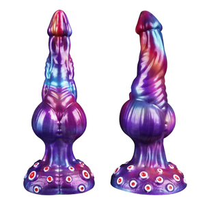 Dildo in Silicone Morbido e Spesso <span class=keywords><strong>a</strong></span> Forma di Mostro Fantastico con Tentacoli, Ventosa Anale, con Grandi Caratteristiche di Cavallo, Drago, Gigante, Alieno, Animale - Product Image 4