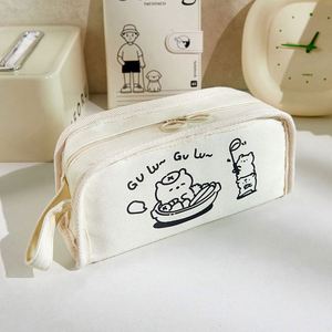 Cute Girly Heart Fabric Pencil Case Bag - Product Image 2