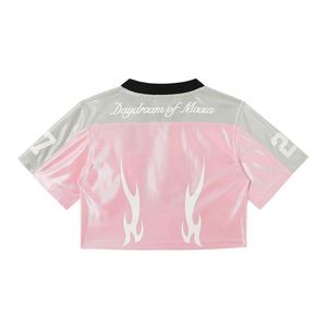 เสื้อครอปสำหรับผู้หญิงเสื้อครอปสำหรับออกกำลังกายเล่นกีฬาดีไซน์ล่าสุดออกแบบได้ตามต้องการ - Product Image 2