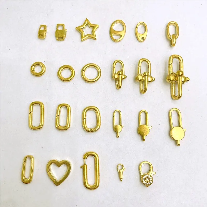 Manufacturer Jewelry Hardware Accessories Set Brass Bracelet Gripper Spring Lobster Hook Necklace Fastener Brass Jewelry Clasp