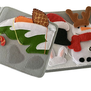 Cadeaux de Noël OEM d'usine, livre d'activités en feutre silencieux, jouet éducatif <span class=keywords><strong>Montessori</strong></span> pour bébés de <span class=keywords><strong>6</strong></span> <span class=keywords><strong>mois</strong></span> et plus, premiers jouets pour tout-petits, personnalisé - Product Image 2