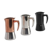 Cafetière portable en acier inoxydable de style italien moderne, durable, pour la préparation du café italien et du café en caféterie