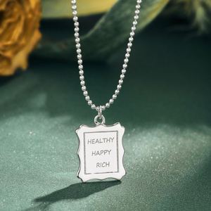 Collier pendentif carré alphabet pour enfant, bébé, en argent sterling 925, hypoallergénique, sans nickel, Dylam - Product Image 2
