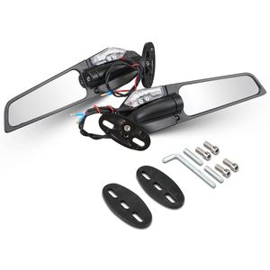 BEVINSEE para Suzuki GSXR1000 para <span class=keywords><strong>Yamaha</strong></span> R3 R15 R6 V3 V4 Motor espejos retrovisores con señal <span class=keywords><strong>de</strong></span> giro LED 2001 2002 -2019 2020 <span class=keywords><strong>2021</strong></span> - Product Image 1