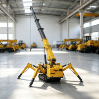 Grue sur chenilles compacte 3T télécommandée diesel-électrique de type araignée