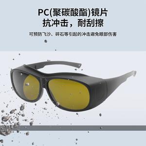 Lunettes de sécurité laser, monture noire, verres de 2 mm, transmission de 20 %, protection contre les UV et la lumière bleue, fabriquées à Shenzhen - Product Image 5
