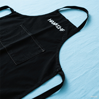 Tablier de cuisine en coton avec logo personnalisé noir blanc rose pour serveur de restaurant et serveuse Tablier de cuisine de chef cuisinier BBQ pour femmes et hommes avec poche