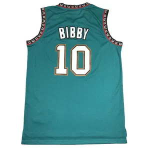 Old Styles Memphis Basketball Uniform Grizzlie #10 BIBBY Limited Edition Breathable Mesh Quickdry Basketball Sportswear