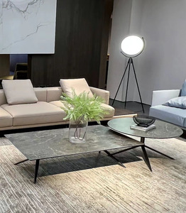 Đồ Nội Thất Phòng Khách Bằng Đá Cẩm Thạch Hàng Đầu Bàn Cà Phê 3 Mảnh Thiết Lập Lớn Rất Nhiều Trong Kho Sofa Set Với Trung Tâm Bảng Sản Xuất Tại Trung Quốc Nhà Máy - Product Image 4