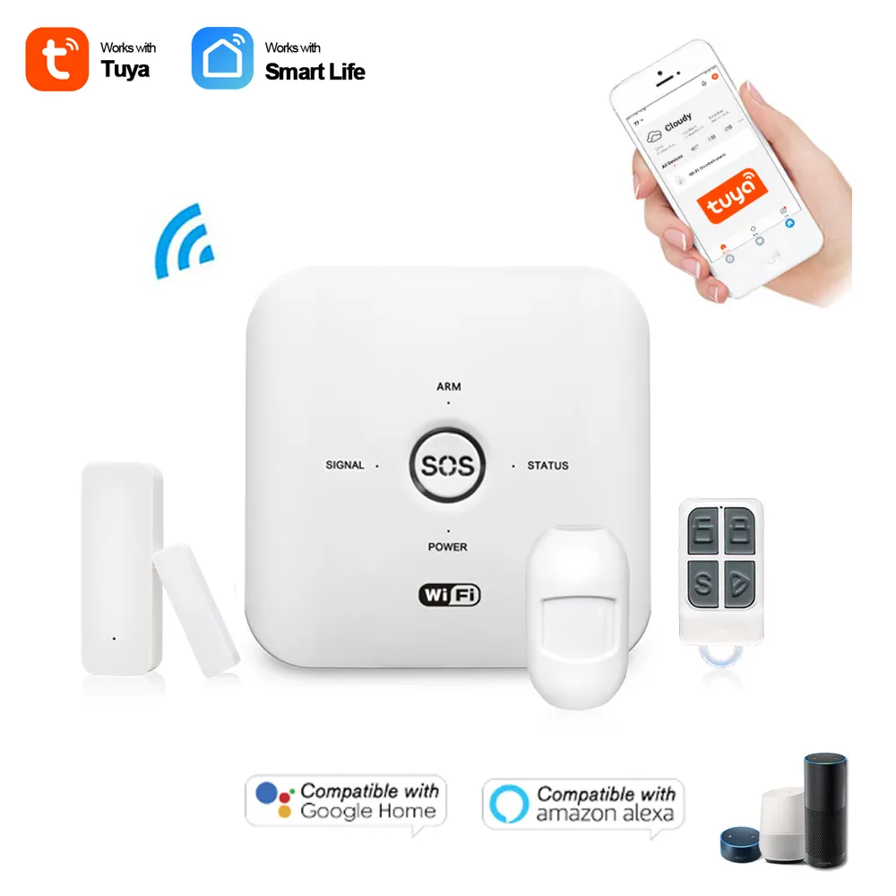 2023 New Arrival TUYA app - WIFI Home Alarm Security - compatible with Alexa Google Home